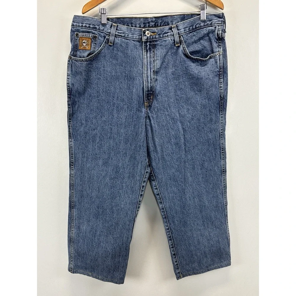 Cinch Jeans Mens 40x30 (40x25) Blue Denim Stretch 5 Pocket Denim Medium Wash